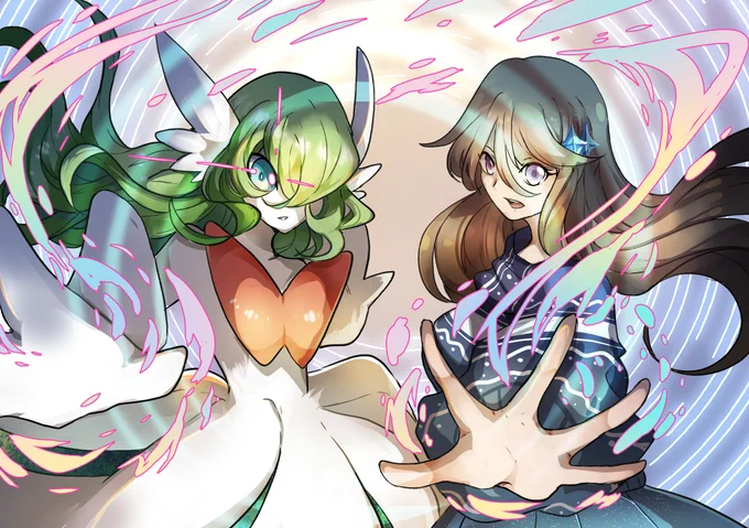This is for  Rp group activity and im soo happy with the result of my oc Iris and his Gardevoir, Crio the first time are transforms to mega 