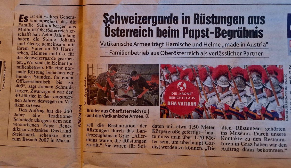 LaufhausKoenig's tweet photo. heiliger #Bimbam das #neutrale #Österreich beliefert die gar nicht neutrale #schweizerGarde also die #Armee vom #Papst im #Vatikan mit #Rüstungen ⛑️ 🔪⛑️
mi scheint a #Hokn eigfadelt vom #kashoggi ausm #Burgenland #Eurofighter Ober Provisionär #Graf #AlfonsMensdorffPouilly 😉🕶 https://t.co/wZHC6pjsBf