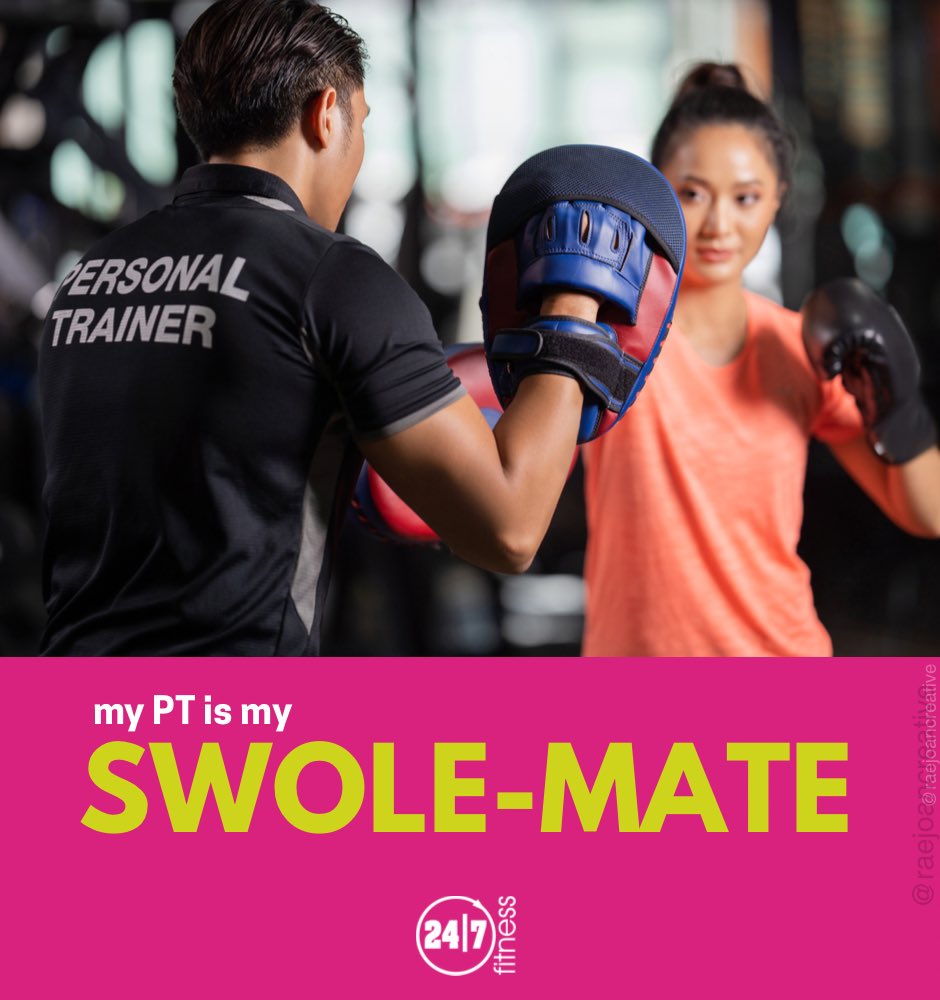 raejoancreative's tweet photo. My PT is my swole-mate #PersonalTrainers #Gym #PT 👟@OneMinuteBriefs #247Tribe https://t.co/ygdqV1JEoS