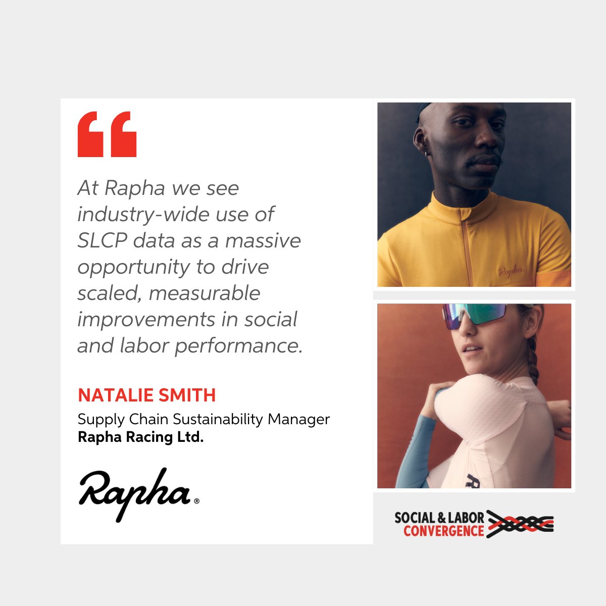 Rapha aims to use #SLCP to measure more than 90% of their annual production volume by 2023. Read more about their rollout plans and the benefits they have experienced using SLCP here: lnkd.in/eqTMgBG7 

<a href="/rapha/">Rapha</a>