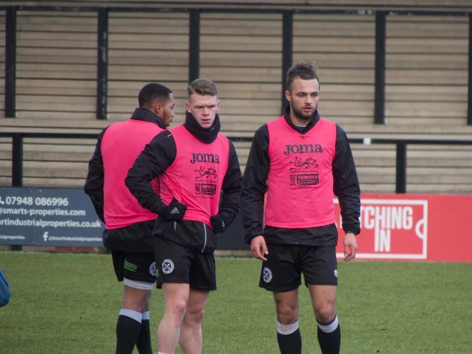 RileyOs45401810's tweet photo. Good to be back involved after a long time out 🤲🏿happy new year and time to help the lads ❤️ #utpm @Hednesford_Town https://t.co/uwgMuHNOEn