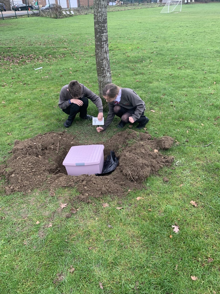 hillcroftps's tweet photo. Our Head Boy and Head Girl enjoyed burying our timecapsule the whole of the school contributed to, with a journalist from the Tandridge Independent, in celebration of Hillcroft's 150th Birthday. https://t.co/hDWggErhBb