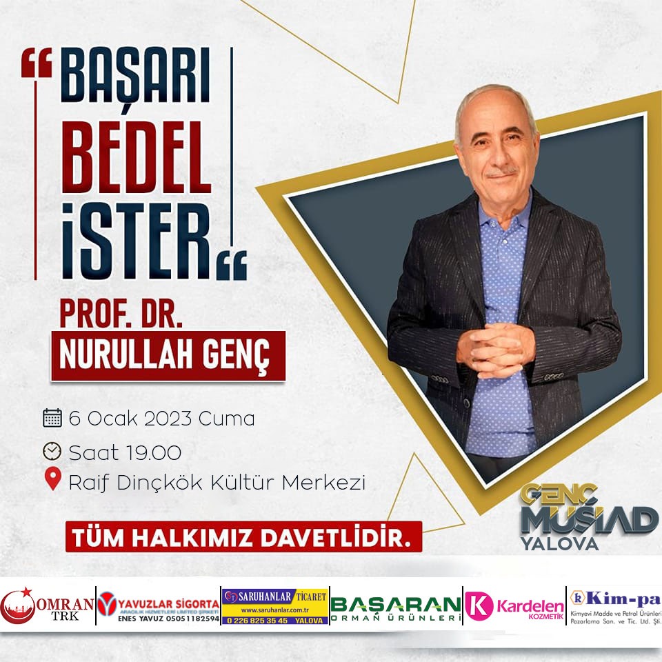 Prof. Dr. Nurullah Genç, 6 Ocak'ta Yalova'da olacak.

📍Saat: 19.00
📍Yer: RDKM
<a href="/genc_nurullah/">nurullah genç</a>