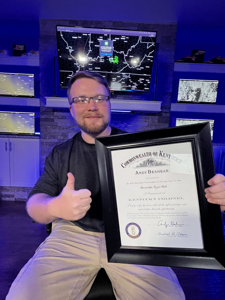 ryanhallyall's tweet photo. Honored to be commissioned as a Kentucky colonel! I love the state of KY &amp; this is like the coolest thing ever. 

Brb changing my Twitter name to “The Honorable Ryan Hall” 🫡 https://t.co/4EF2Hkqprl