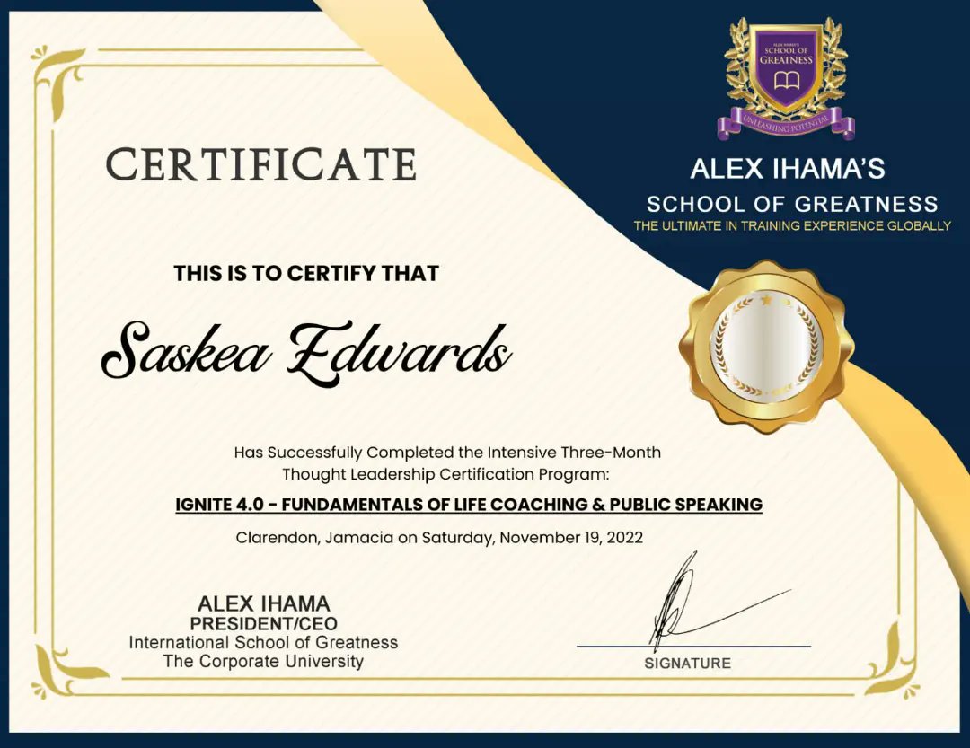 TripleL_YF's tweet image. We are passionate about the development of our members and as such, their successes are ours too!

Congrats to our Secretary, @EdwardsSaskea and Ambassador, @GeekCharming__ who graduated from Alex Ihama’s School of Greatness.

#MembershipDevelopment #LiveMore #LoveMore #LaughMore