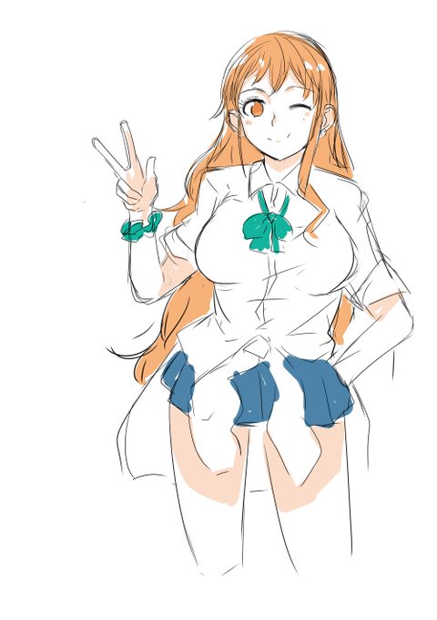 2年後ナミをJKギャルにした絵を描いたけどかなりしっくりくる 