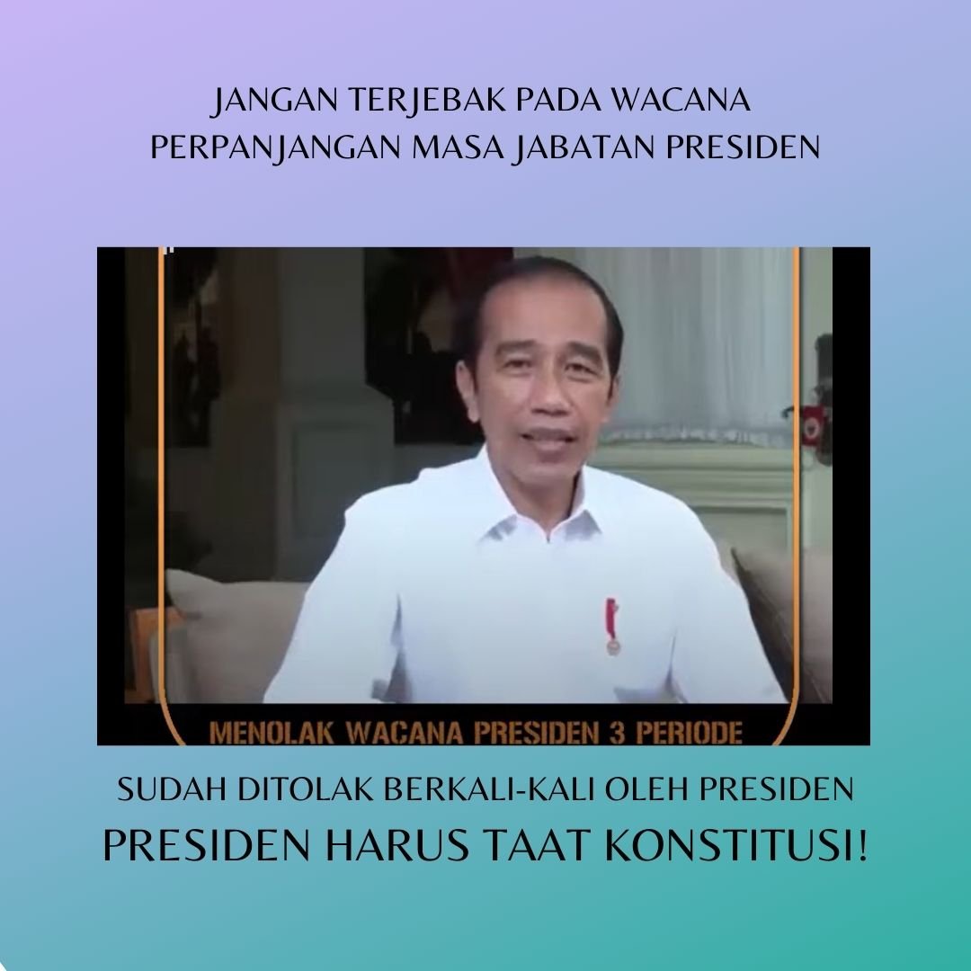 Presiden Jokowi taat konstitusi, tolak wacana presiden 3 periode