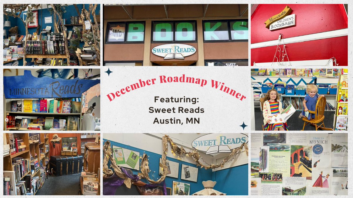 MidwestBooks's tweet photo. 🍬Congratulations to Vanessa the December Roadmap winner. Vanessa discovered all the hidden gems at Sweet Reads and took in the sights (👋🏽located right across the street from the @SPAMMuseumMN).
#indiebookstore #austinmn #spamisdelicious #readlocal #supportbookstores https://t.co/t9L4fNI7dR