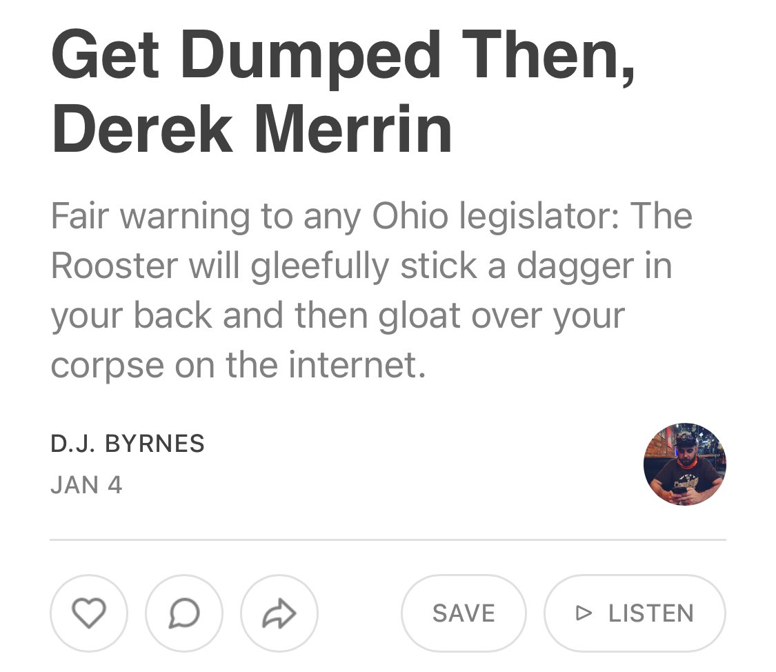 If you don’t follow or subscribe to ⁦<a href="/rooster_ohio/">The Rooster</a>⁩ you are missing out…today’s email was 👌🏾