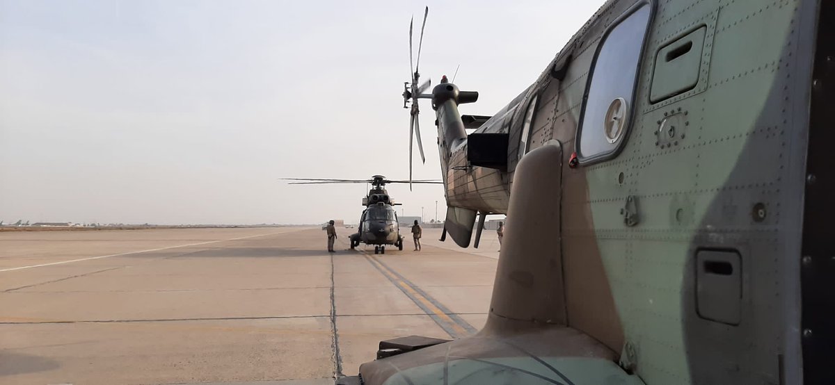 EMADmde's tweet image. El contingente de #ISPUHELXVII, continúa con su contribución a la misión #InherentResolve @CJTFOIR. La #TASK FORCE TORO 🚁🐂🇪🇸 colabora con las misiones de la coalición y apoya con sus capacidades a la misión de NATO MISSION IRAK #NMI @IraqNato @EjercitoTierra #MOPS
