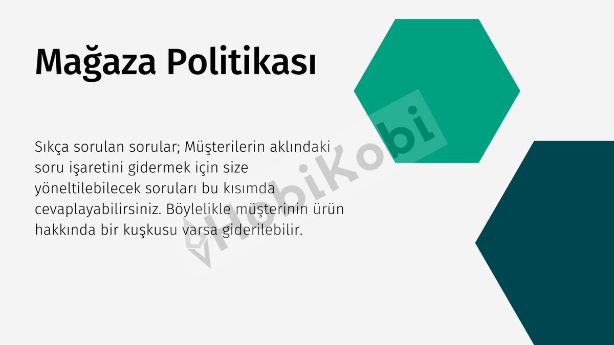 HobiKobi_'s tweet photo. Bu sunumda bulunan  'Mağaza Politikası' konusunun bir bölümünü ekteki görsellerde bulabilirsiniz. https://t.co/JuI2WE26jy