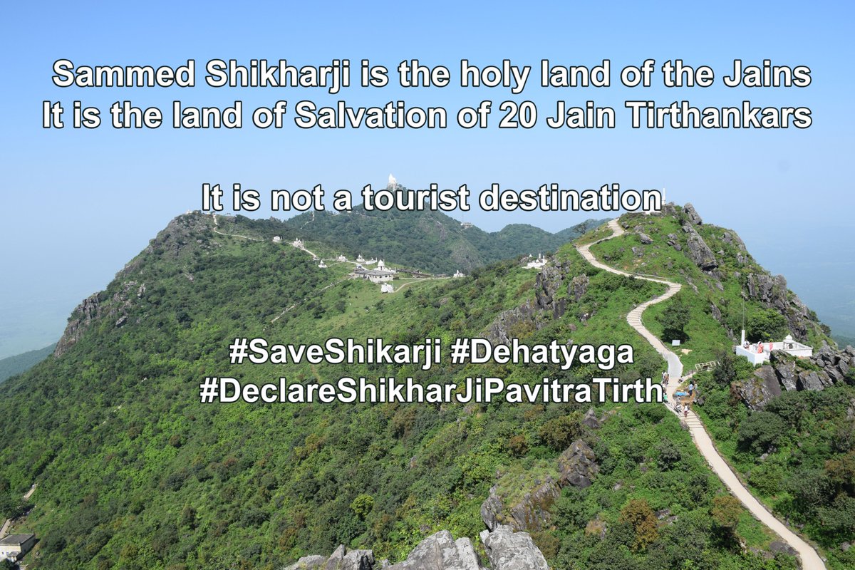 nitin_hp's tweet photo. 20 out of 24 tirthankara of Jainism have attained moksh from shikharji. One can imagine the importance of this place. It's an request to government to fulfill the demands of jains on priority. 
#saveshikharji @HemantSorenJMM @PMOIndia #SaveShikharji #DeclareShikharJiPavitraTirth https://t.co/3Zgb5hyPch