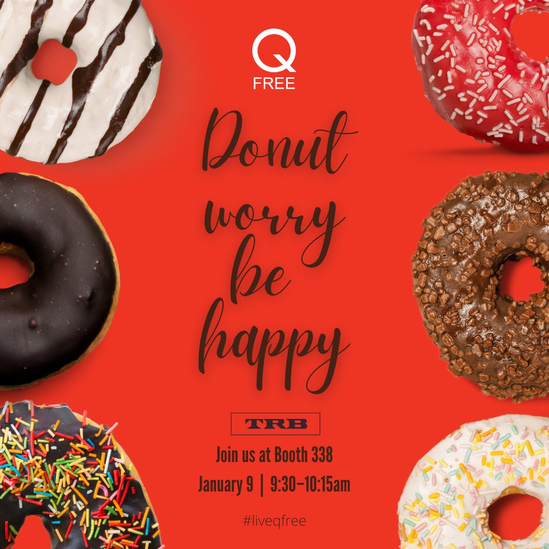 QFreeASA's tweet photo. Are you heading to #TRB2023 next week?

🍩Join us at booth 338 Monday at 9:30 am to share a donut with our team and geek out on a variety of sweet subjects, including virtual #WIM, #vehicleclassification, #connectedvehicles, #ICM, protecting vulnerable road users, and more. https://t.co/wxdnzq343B