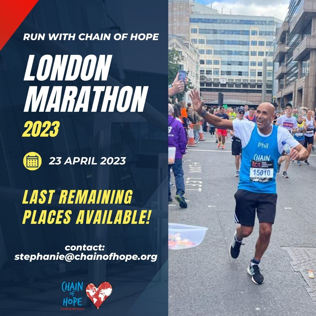 ChainofHopeUK's tweet image. Run the 2023 London Marathon for Chain of Hope - chainofhope.org/news/run-the-2… - @ChainofHopeUK #londonmarathon #runnersoftwitter