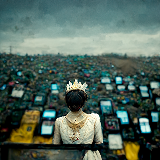 Kan man vinde en kunstkonkurrence med et AI-skabt billede?

I "Danmarks Mindste Nyheder" har vi forsøgt. Vi deltog i konkurrencen "DigiDekk", og vi endte med en tredjeplads og 128 euro. Vi brugte 2 minutter på værket, der kan ses her: