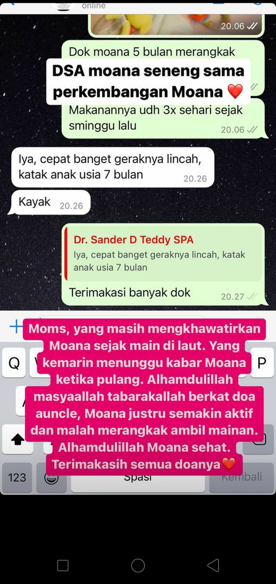 Ap14Melisa's tweet photo. @zoelfick @Lyychetea Alhamdulillah DSA justru seneng dengan perkembangan yang pesatnya Moana https://t.co/xusXYAuw0h