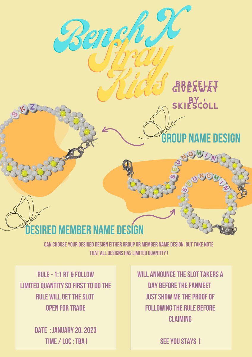 bench x stray kids in manila giveaway ! 

🌟 like and rt ! ( more deets in pic ) 
❕open for trades just dm me !
🐚 this is for all stays 

✿ #BENCHxSTRAYKIDS #StayWithBENCH