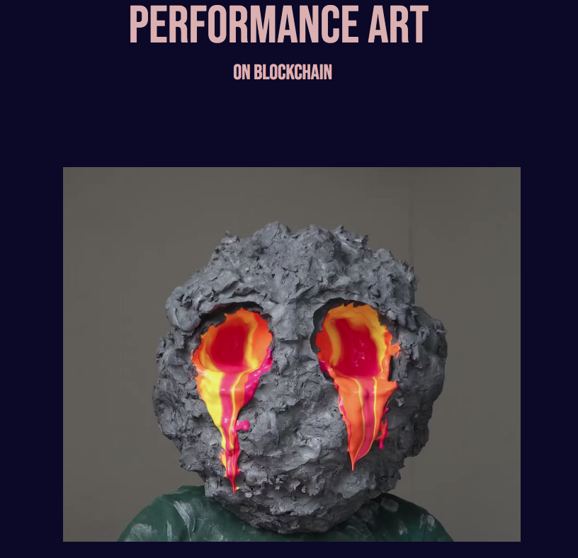 Performance art is often immaterial.

Blockchain has empowered the medium. It can now be monetised easier + archived with immutable provenance... 

Its one area of art NFTs that has the biggest potential for growth. 

Below I explore some of the performance NFT artists…. 👇