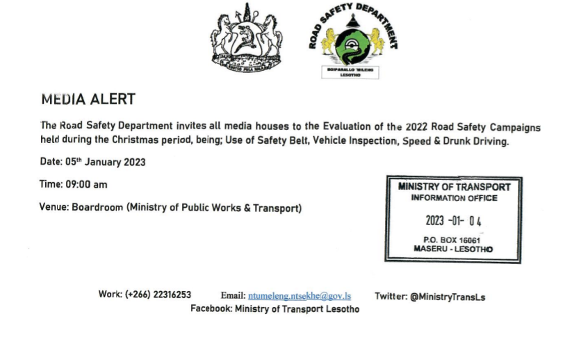 The Ministry of Transport Lesotho✈🚢🚇🚍 tweet media
