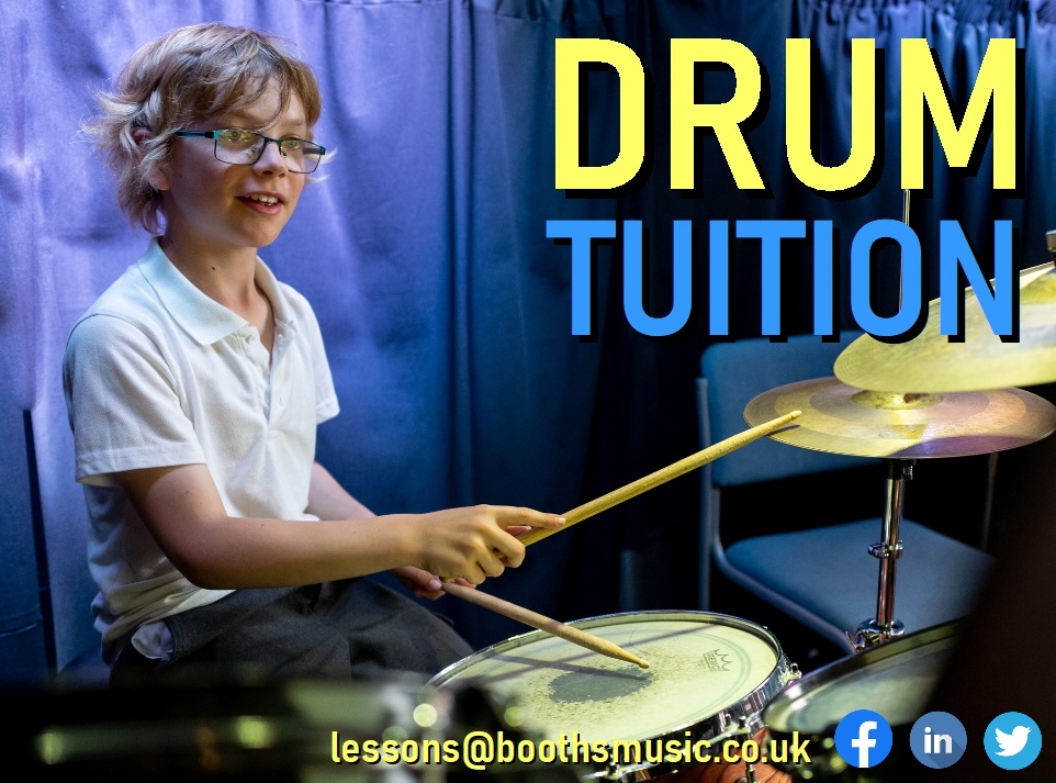 BoothsMusic's tweet photo. Our team of professional, enthusiastic tutors provide an exciting learning experience and are dedicated to bringing out the best in any pupil. #music #musiclessons #musictuition #musicschool #drumlessons #drumtuition #drumtutor #drumteacher #bolton #drumming #est1832 https://t.co/q7akGdeohd