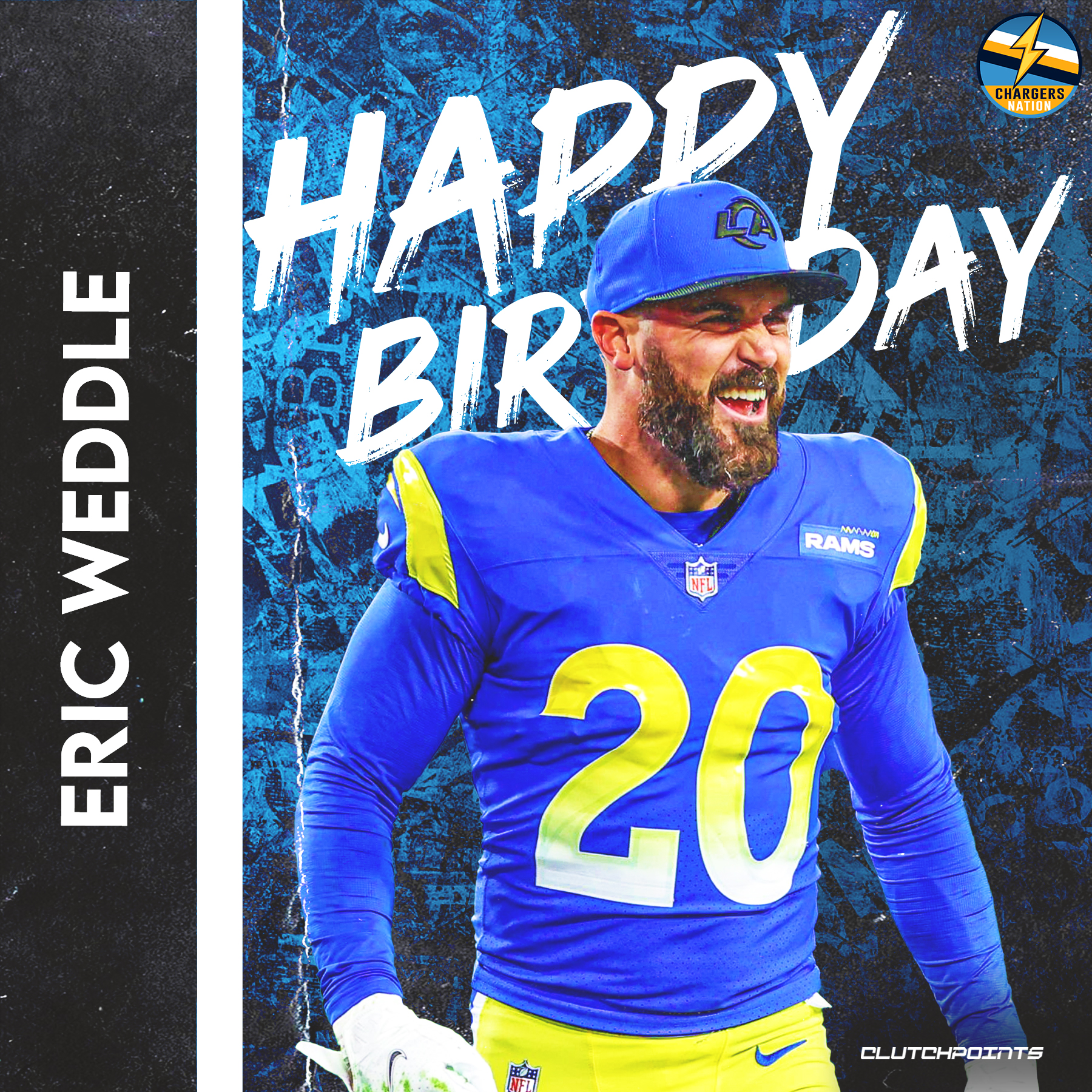 Chargers Nation, join us in wishing Eric Weddle a happy 38th birthday 