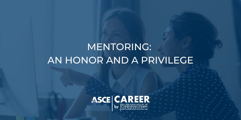 ASCETweets's tweet photo. You know more than you think, and what you know is valuable. 

In honor of #NationalMentoringMonth, read #ASCE member Joseph Rozmiarek’s advice on transitioning from mentee to mentor: https://t.co/YtUYsJYSFJ. https://t.co/MRSfex2jqe