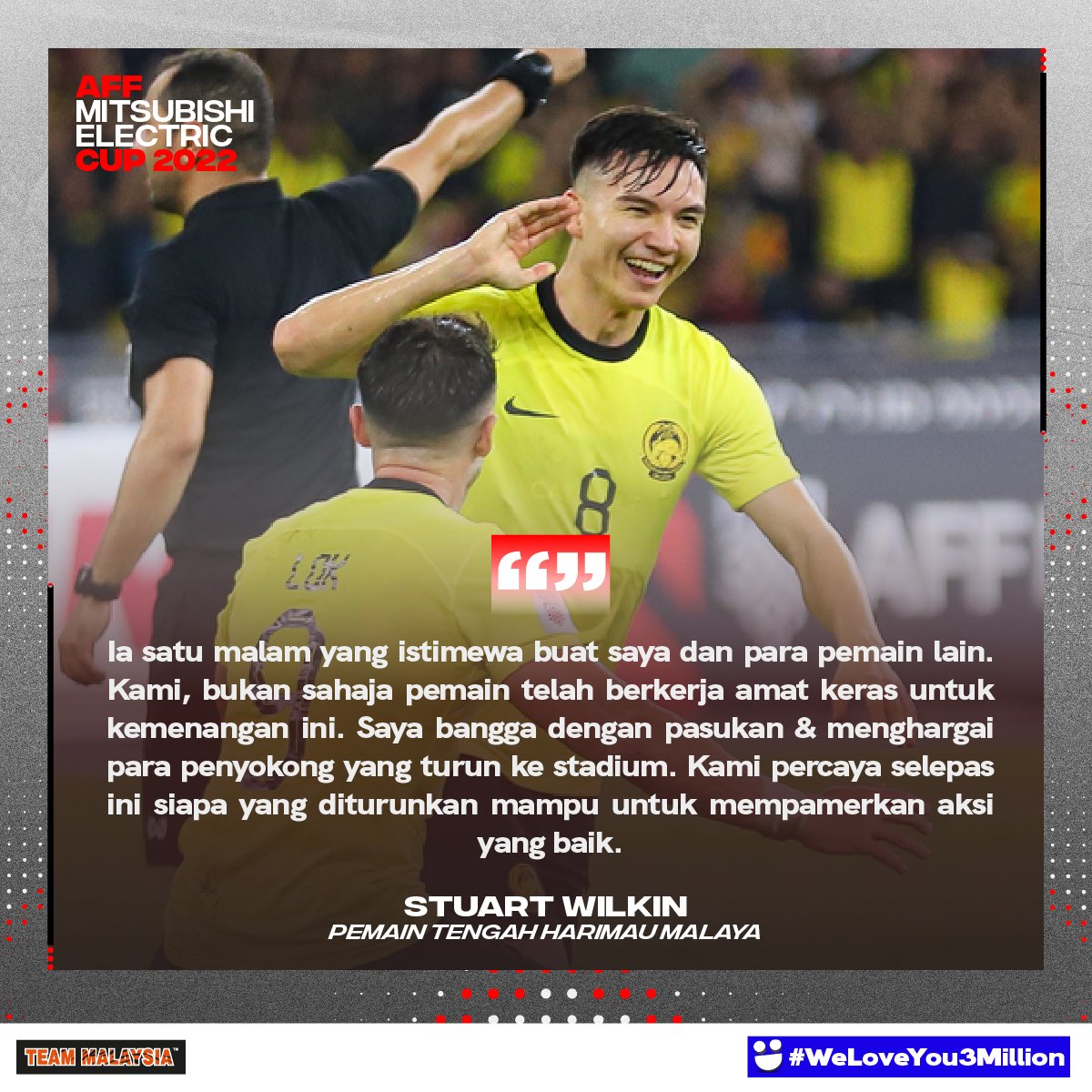 UnifiSports's tweet photo. Penyokong memang tunjang kekuatan #HarimauMalaya semasa #MASvSGP. ๐ฏ
3 hari lagi ke #MASvTHA, dah 36,018 tiket terjual. Misi kita diteruskan, para pemain ke-12. Ayuh terus beri sokongan padu Sabtu ini bagi ๐
๐๐๐ ๐๐๐๐๐! ๐ช๐ป #AFFMitsubishiElectricCup2022 #KamiTeamMalaysia https://t.co/hHHjRsNE6R