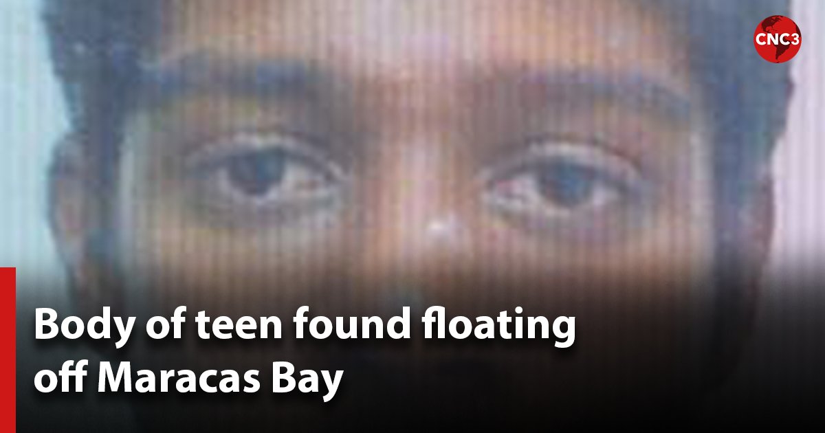 CNC3TV's tweet photo. The body of 19-year-old Samuel Sanjay Somai has been found floating off Maracas Bay. Somai of El Socorro was at Tyrico Bay on New Year’s Day when he disappeared in the water around midday. 
For more: https://t.co/CvF4otJHNG https://t.co/R2ICkMXRRM
