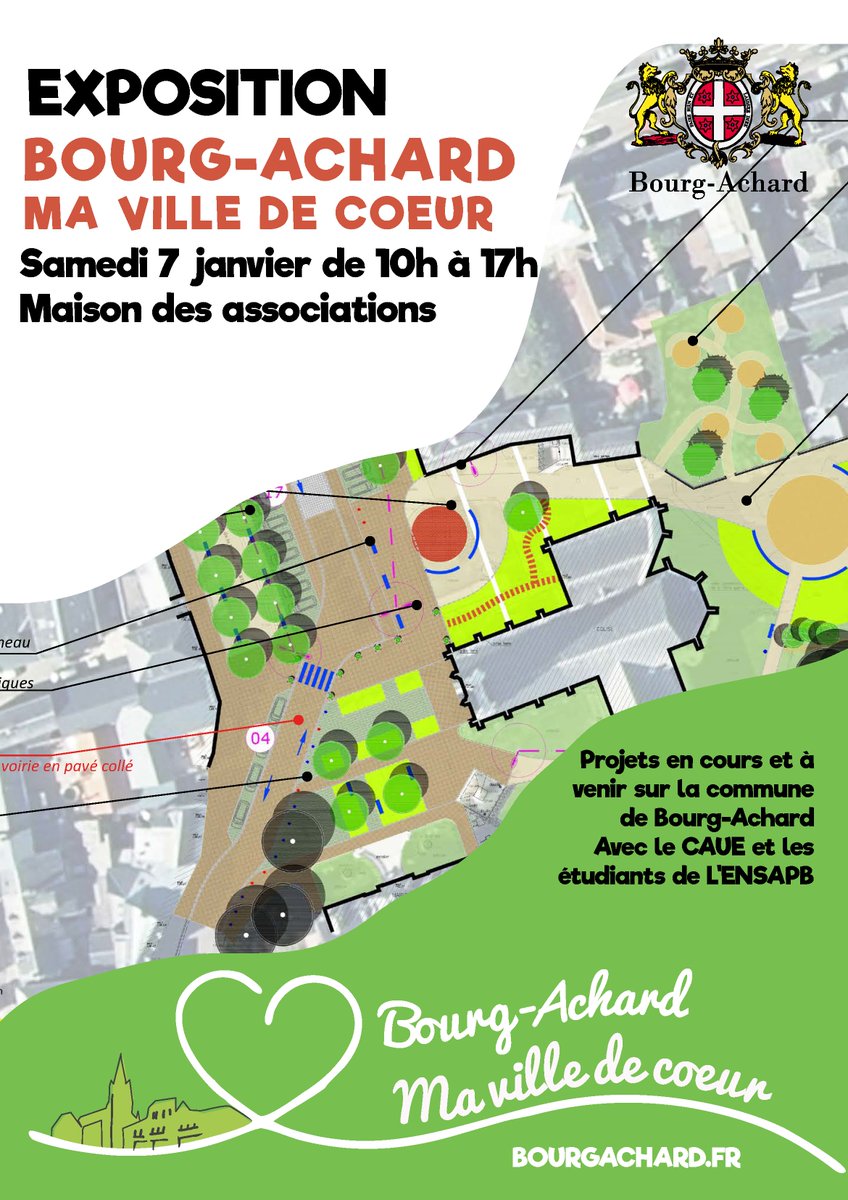 bourg_achard's tweet photo. Samedi 7 janvier à la Maison des asso #bourgachard exposition autour des projets de la commune. Atelier, explications, maquettes. - 10h - 17h #urbanisme #coeurdeville @ensapb https://t.co/UOUo7PMu97