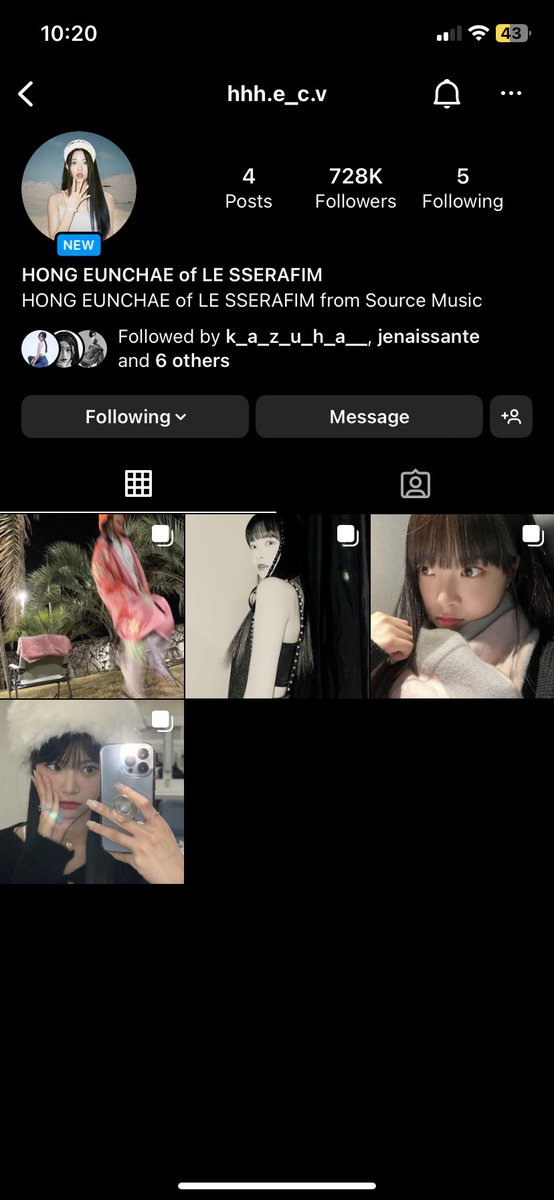 im late but omg our eunchae has ig now 🥹