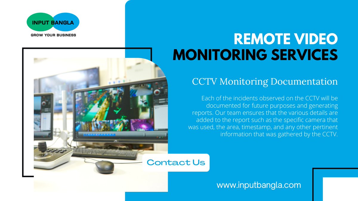 InputBangla's tweet photo. Each of the incidents observed on the CCTV will be documented for future purposes and generating reports.
#cctv #remotevideo #cctvcamera #cctvonline #inputbangla https://t.co/lR6lDQh8Yl