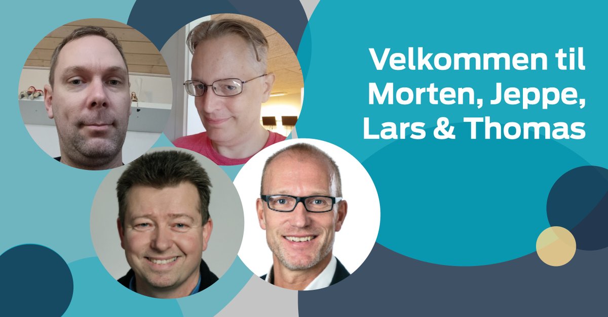 Velkommen til fire nye kolleger! Til Thomas Lysthøj som Solutions Manager i Services. Til Morten Mølgaard Johannsen som netværkskonsulent i Consulting. Og til Jeppe Katz og Lars Finsen i vores nye Warehouse Solutions Center #digidk #dktech #dkbiz hubs.ly/Q01w-qXC0