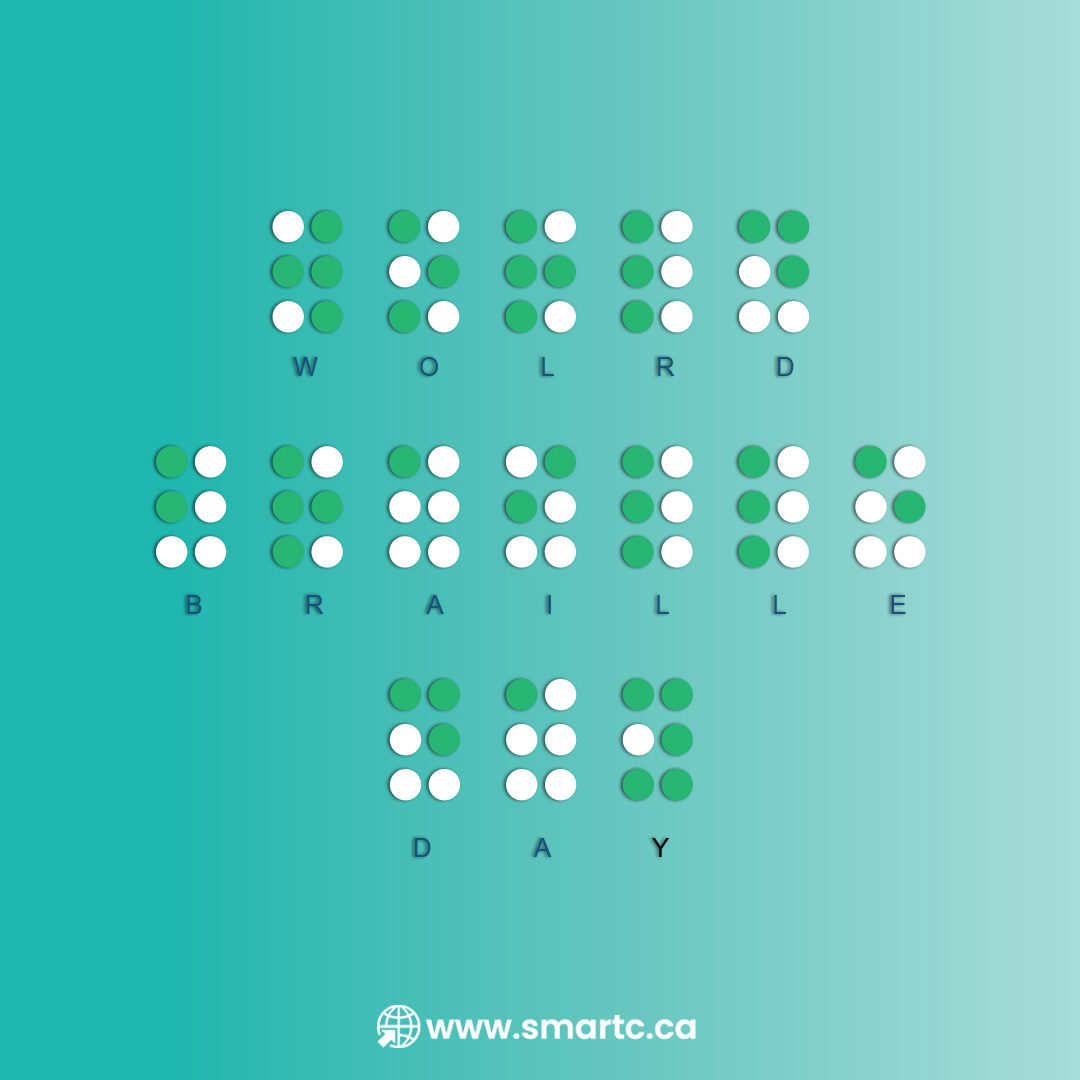 SmartClinic11's tweet photo. On January 4th, World Braille Day highlights the importance of accessibility for blind and visually impaired people.

#impairment #socialcause #brailleday #braille #LouisBraille #thesmartclinic #WorldBrailleDay2023 #WorldBrailleDay #letscarefortomorrow https://t.co/xSBpj60EvR