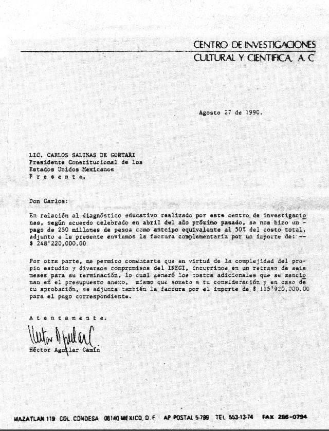 Nancy_FloresN's tweet photo. Aquí uno de los cheques que le pagó Carlos Salinas de Gortari a Héctor Aguilar Camín, de los cuales está hablando el presidente Andrés Manuel López Obrador está mañana en su conferencia. https://t.co/Fxykx9YhBe