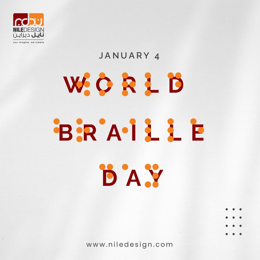 niledesign's tweet photo. Braille &amp; Marketing share the same concept.
Braille invented a precious tool for blind people, marketing provides the tool for business development.
Contact us:
Phone: +201002052266
Email: start@niledesign.com     
Website: https://t.co/6PQi0IGWqw https://t.co/QzO39PJBKF