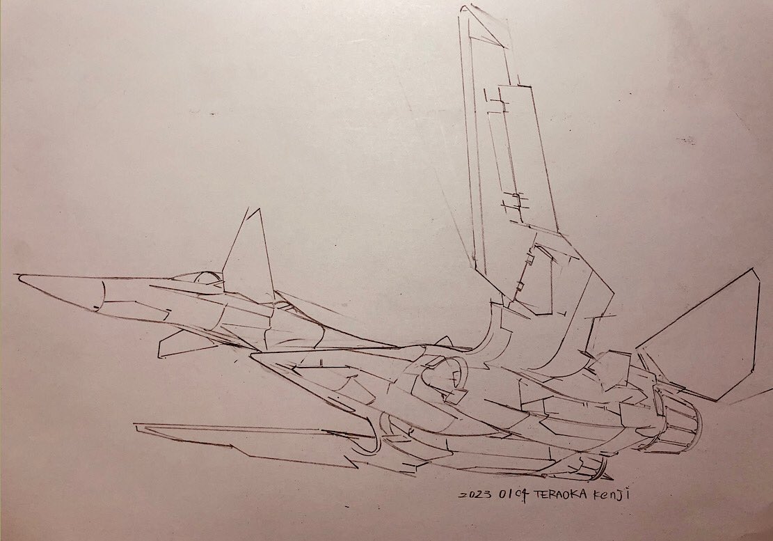 「飛行機 前進翼 」|寺岡賢司　TERAOKA Kenjiのイラスト