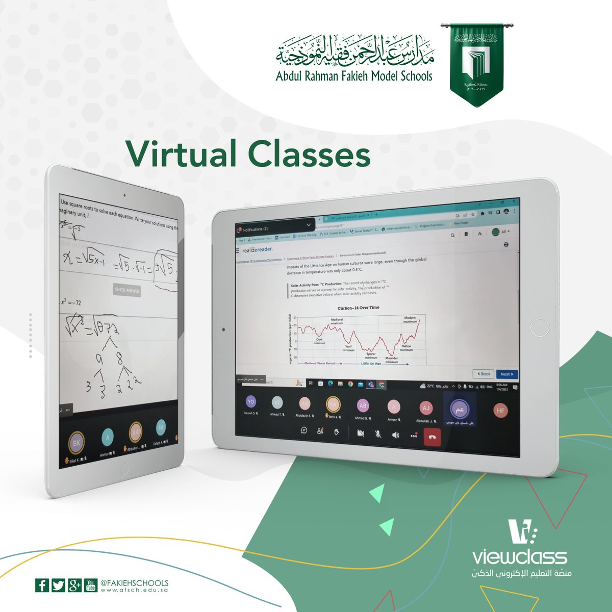 fakiehschools's tweet photo. Abdulrahman Fakieh Model School teachers keep presenting the virtual classes to the students via their school smart platforms with all commitment and seriousness
#viewclass https://t.co/GFFiFBUMM2