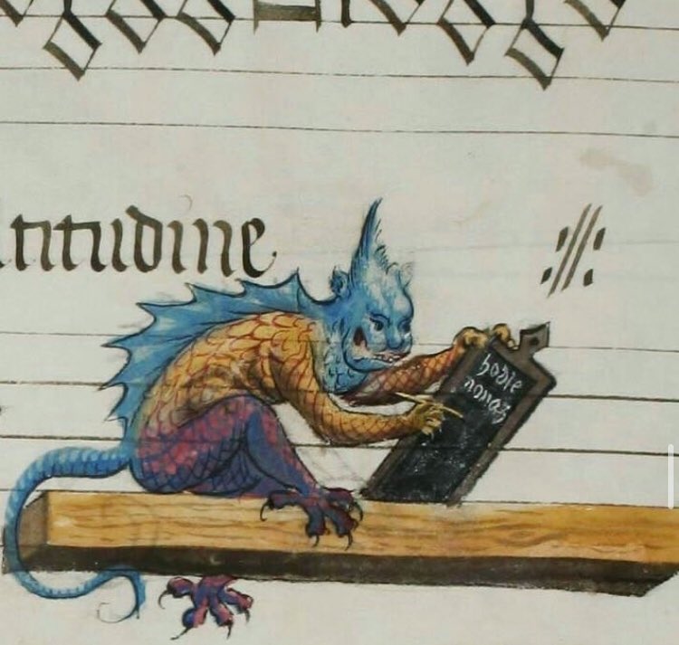 little creature writing things, switzerland, 16th century