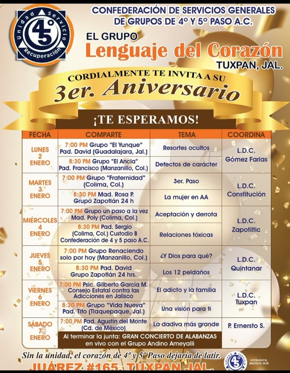 polyrouss's tweet photo. Hoy miércoles te esperamos en Tuxpan Jal, Lenguaje del Corazón. Compartiremos experiencia, fortaleza y esperanza... Temas de peso y fondo. https://t.co/CH86WKmYWl