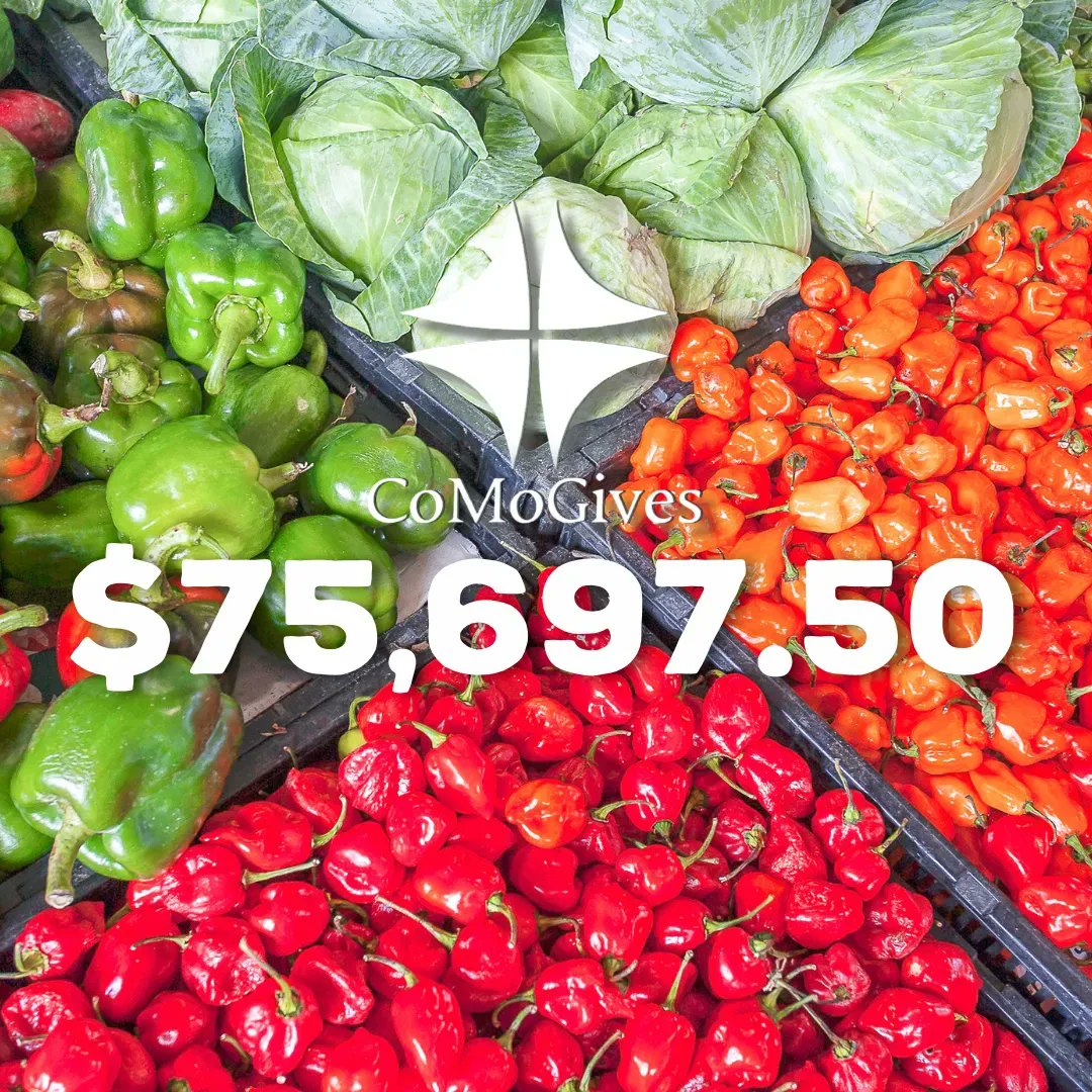 TheFoodBankMO's tweet photo. We'd like to give a big THANK YOU to everyone who participated in @como.gives! Together we came in second place, raising over $75,000 for our new Central Pantry & with a match from a generous donor, we raised a total of over $150,000!
#CoMoGives #ShareFoodBringHope #CentralPantry https://t.co/lJ7AmnGu4a