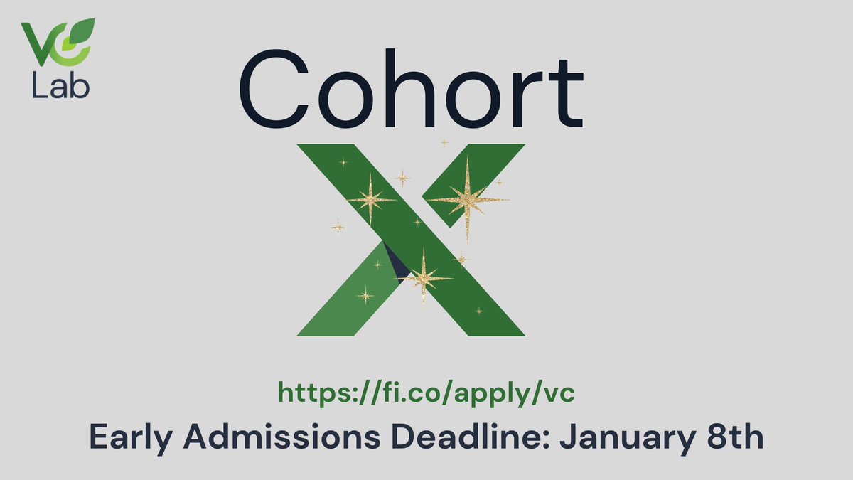 govclab's tweet photo. Join us on our mission to make venture capital a force for good in the world. 

The Early Admissions deadline to Cohort X is this Sunday, January 8th. Apply here: https://t.co/R6MPAC1MoS https://t.co/65XZrUCNNe