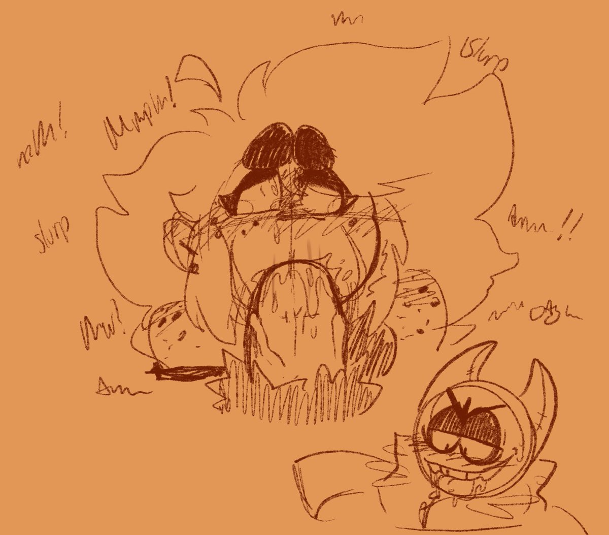 DemonMangos's tweet photo. Some practice/ warm up doodles
I gotta get better at drawing dick 🧍
#bobvelsebnsfw #spookymonthnsfw #selfinsertnsfw #nsfwtwt https://t.co/cmu1Yvk7C9