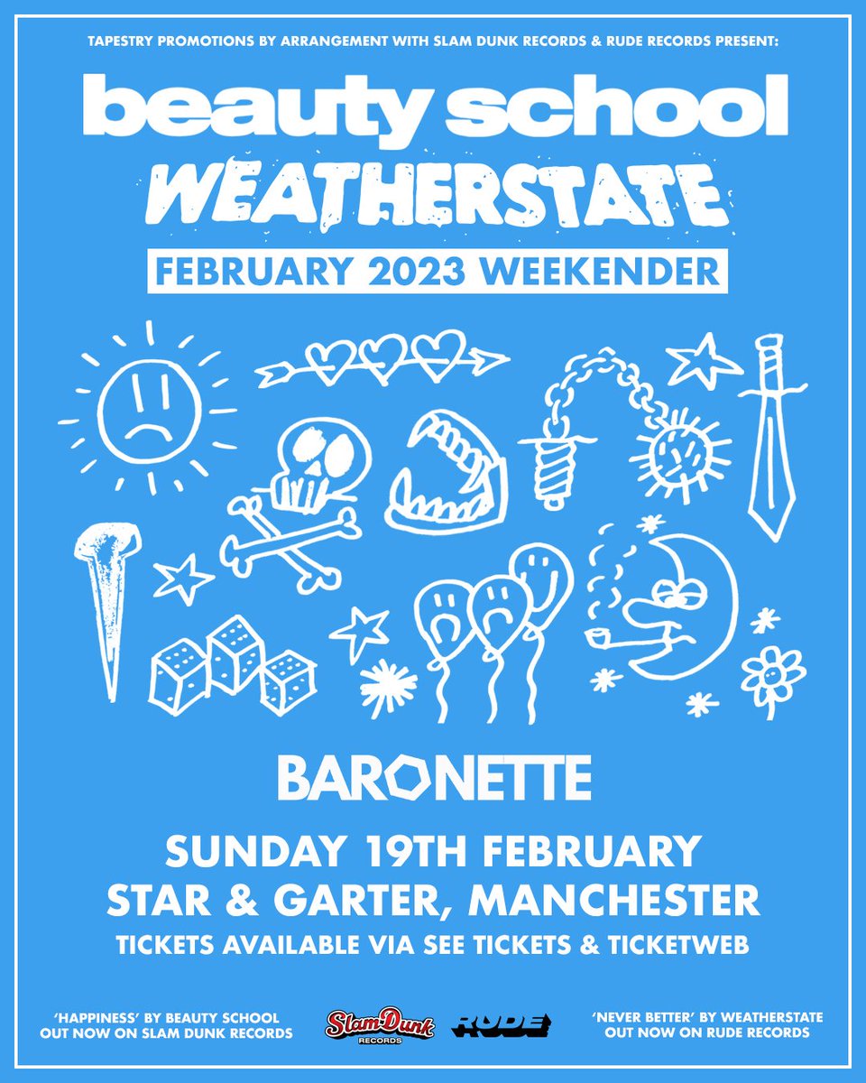 We are beyond stoked to be supporting both Beauty School and Weatherstate in Manchester as part of their upcoming February Weekender shows!

Tickets are on sale now from the link in our bio
#music #livemusic #manchestermusic #manchestermusicscene #manchester #ukmusic #ukgigs #uk