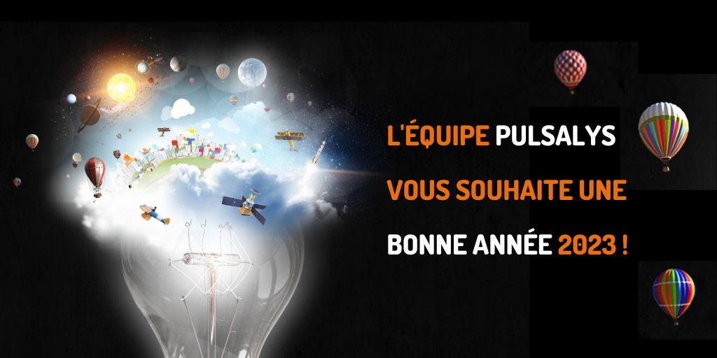 Pulsalys's tweet photo. 🎉 Toute l'équipe de PULSALYS vous adresse ses meilleurs vœux pour cette nouvelle année 🎉

✨ En 2023, soyons innovants et impactants ! Chercheurs, entrepreneurs, entreprises, établissements, laboratoires, partenaires de l'écosystème..., dessinons ensemble le monde de demain 🚀 https://t.co/Q0hu84fJku