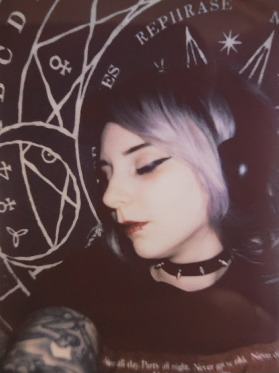 Just a goth girl and her film camera. Love this instax camera. It's always nice to add to the camera collection