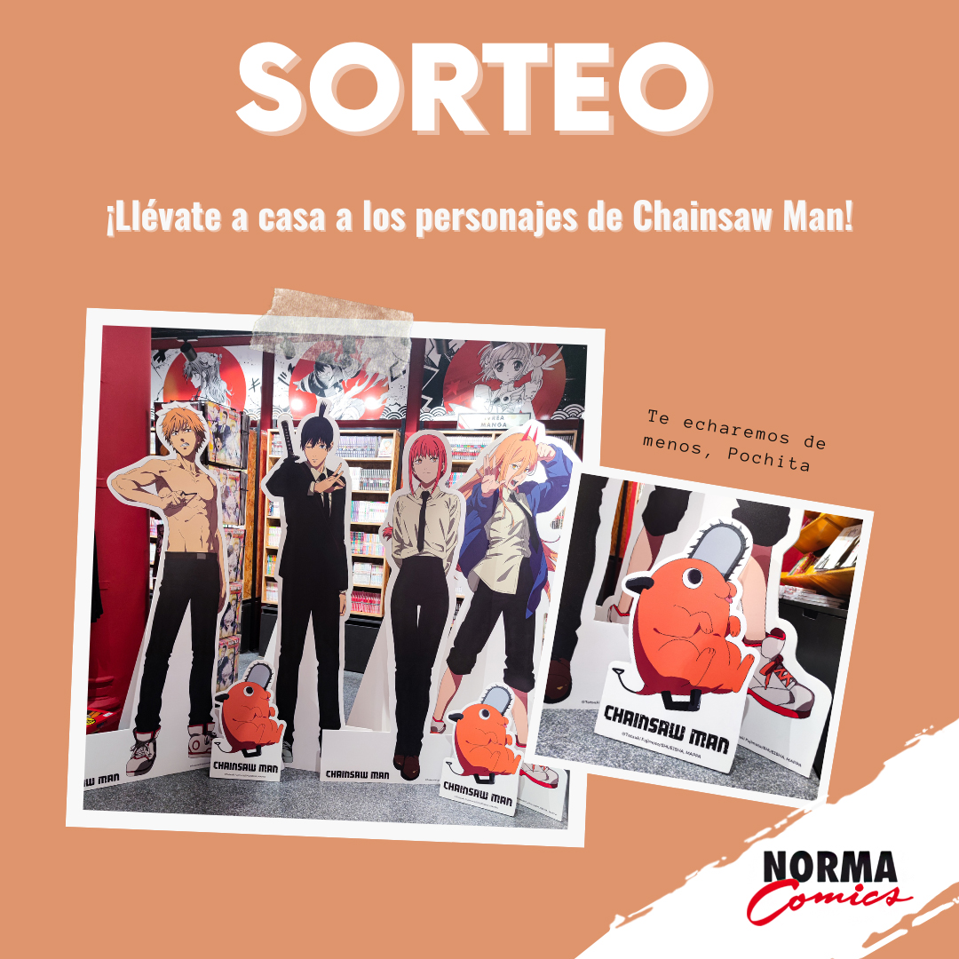 NormaComics's tweet image. Nos habéis preguntado mucho y... aquí está👉¡sorteamos los standees de Chainsaw Man!🎉

Para llevarte uno a casa:

✅Sigue a @NormaComics y @crunchyroll_es 
🔁Haz RT a esta publicación
💬Menciona a un amigo con el personaje que quieres llevarte contigo (Makima, lo sabemos 🐕‍🦺)