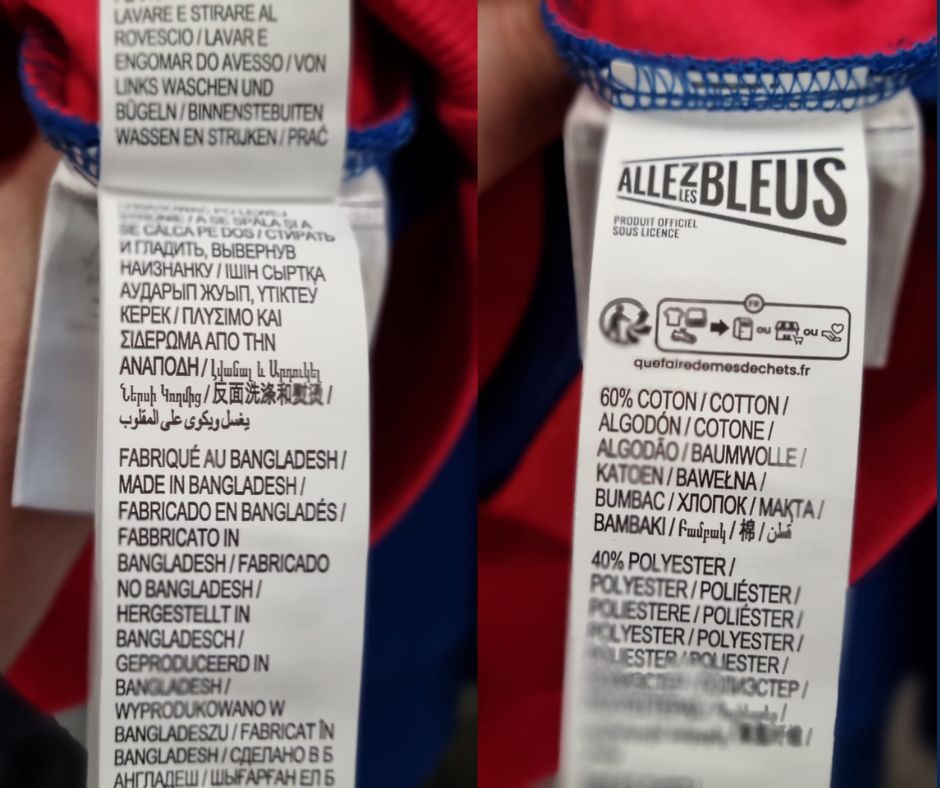👋🏻Bonjour <a href="/UITFrance/">Union des Industries Textiles</a> - quel est le délai de mise en place du nouvel étiquetage #traçabilité textile #AGEC pour les entreprises >50 M€ de CA? Nous venons  de visiter KIABI et DECATHLON 74 et ce n'est pas disponible (physique ou QR code) Merci 🙏🏻
📷Photo du jour qui pique un peu🤦🏻‍♂️