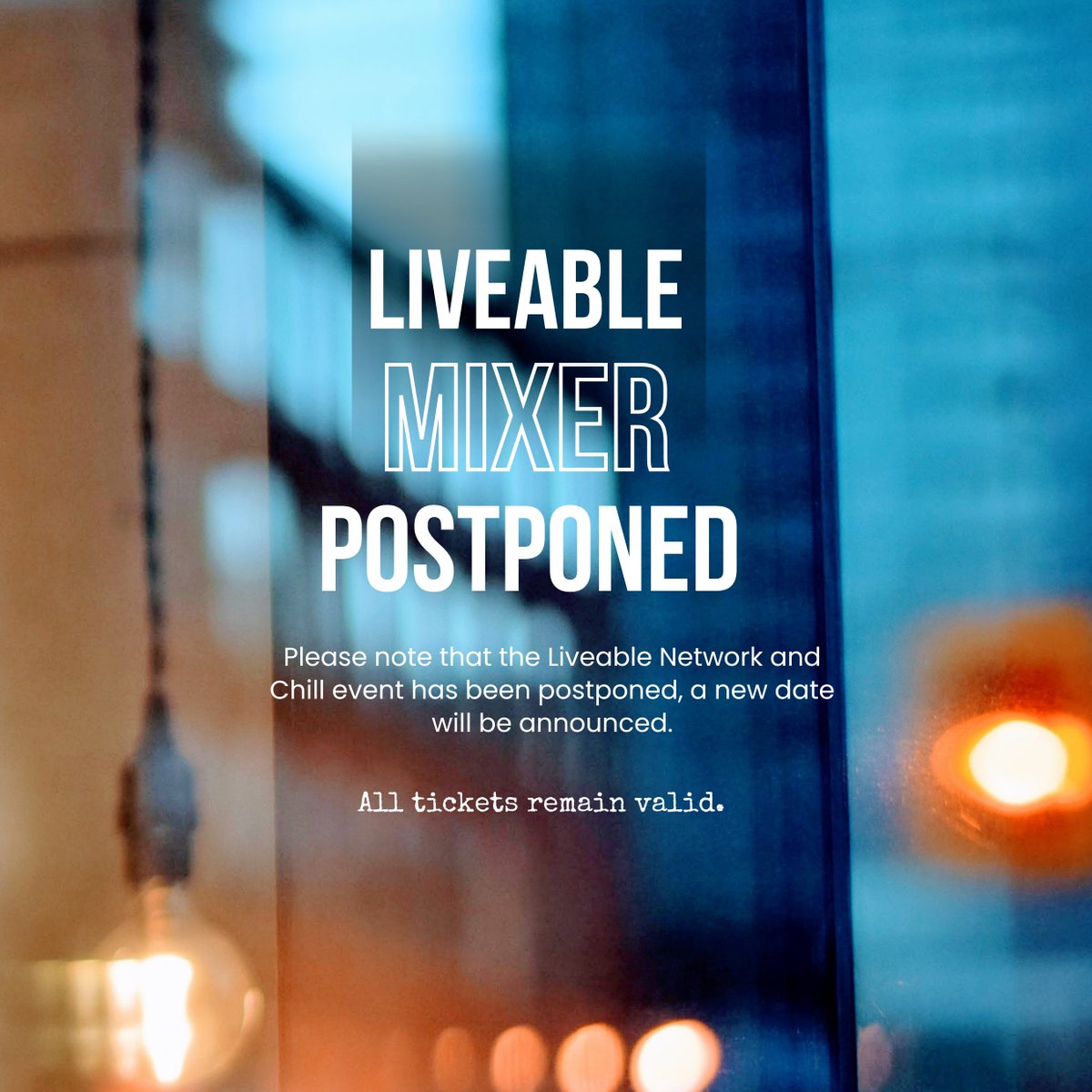 LiveableNG's tweet image. Quick update on The Liveable Mixer.

Our Network &amp;amp; Chill evening earlier scheduled for the 8th of January, 2023 has been postponed.  
A new date will be communicated shortly.

Thank you for your understanding. 
We look forward to hosting you soon. 
#Networkandchill
#LiveableMixer
