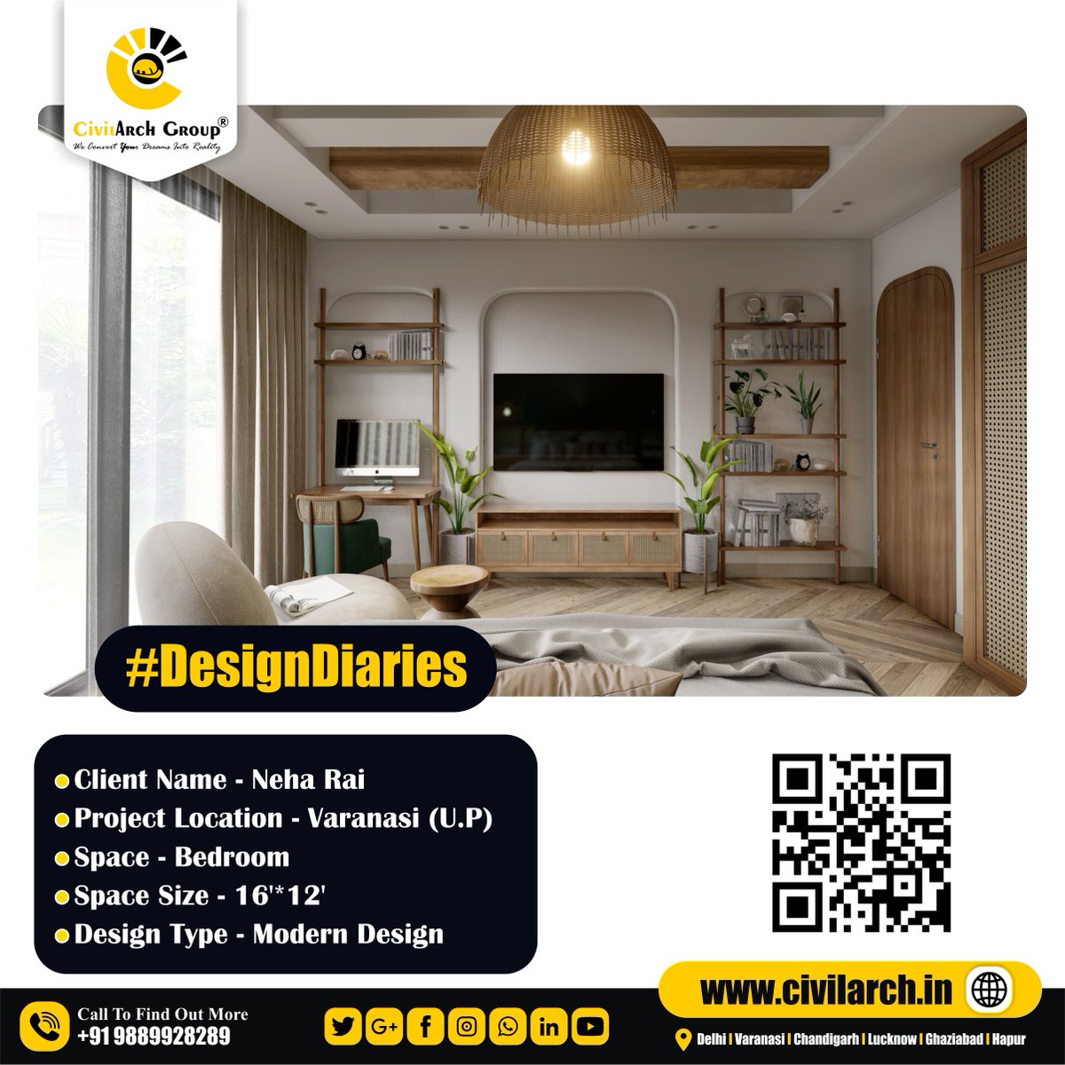 CivilArchgroup's tweet photo. Bedroom Design by Civilarch Group
Client: Miss. Neha Rai
Location: Varanasi (UP)
We 𝐂𝐢𝐯𝐢𝐥𝐚𝐫𝐜𝐡 𝐆𝐫𝐨𝐮𝐩 provide one stop solution to all Interior Design related work. Remember us for great and affordable Interior Design of Corporate Offices, Residences. #Civilarch https://t.co/ENPw5lj6g3