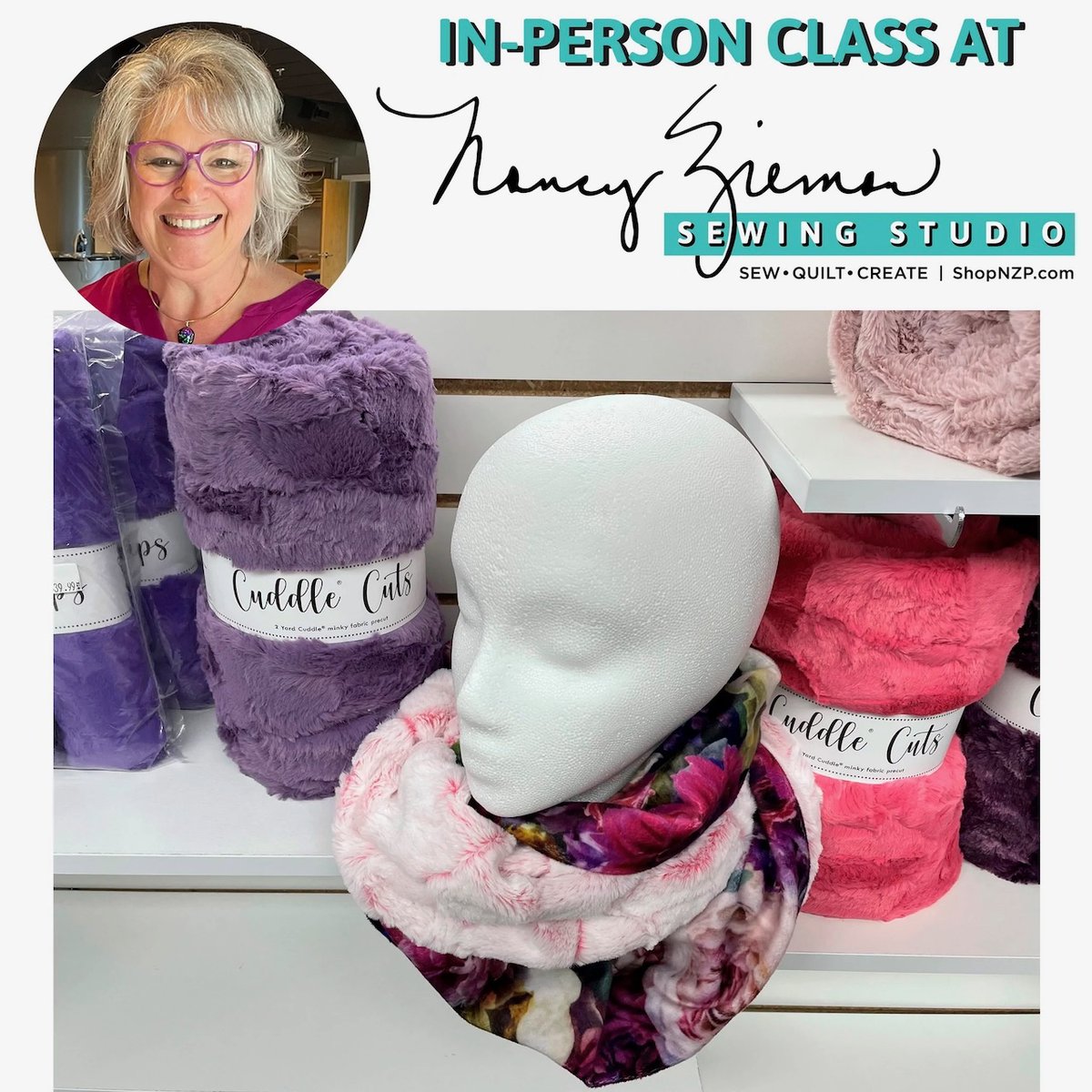 TeamNancyZieman's tweet image. Join us this week for a Live In-Person Cuddle Scarf Serger Class on a BERNINA L890 at The Nancy Zieman Sewing Studio. Register today at ShopNZP! nz-productions-llc.myshopify.com/collections/st…

#SewAScarf #SewingClass #SergerClass #NancyZiemanSewingStudio #NZPBlog #StitchItSisters #Sewing #ShopNZP